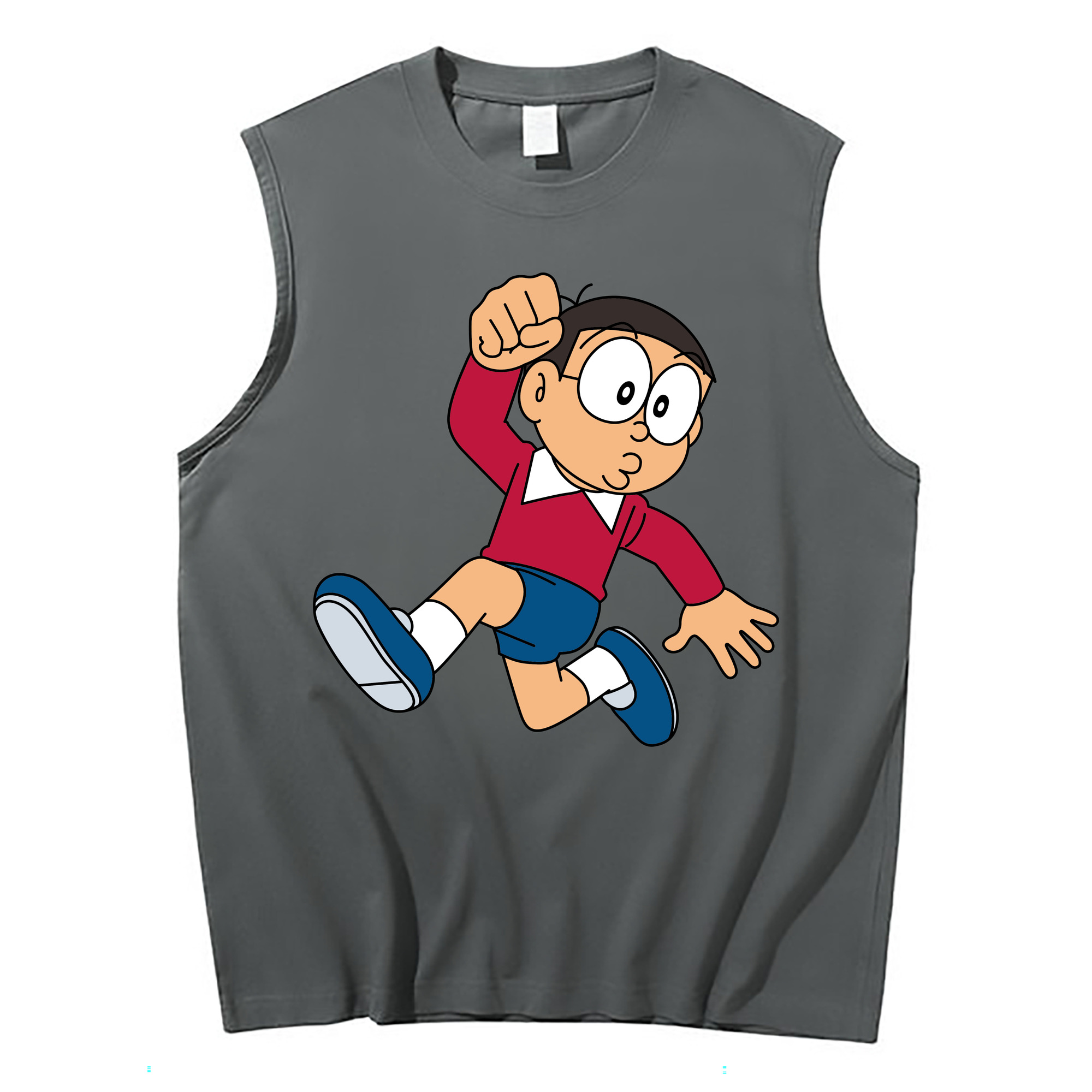 （画像用） ドラえもん 野比 のび太 Doraemon Nobita Nobi コットン100％タンクトップ（フロントプリント）